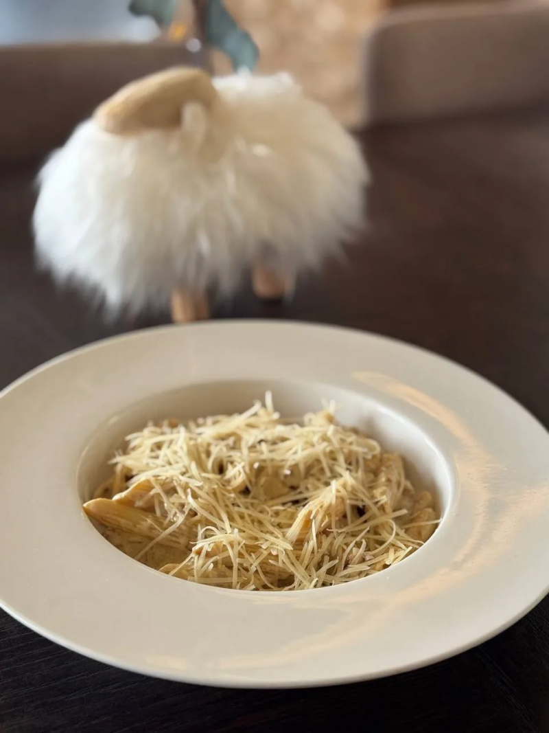 Паста с белыми грибами