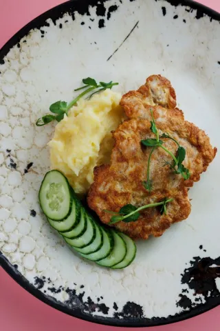 Шницель куриный с пюре